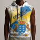 Personalized Canary Islands Sleeveless Hoodie Coat Of Arms Argyranthemum Frutescens - African Pride