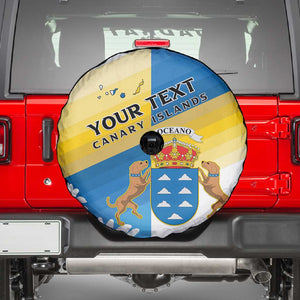 Personalized Canary Islands Spare Tire Cover Coat Of Arms Argyranthemum Frutescens