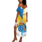 Personalized Canary Islands Summer Maxi Dress Coat Of Arms Argyranthemum Frutescens