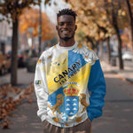 Personalized Canary Islands Sweatshirt Coat Of Arms Argyranthemum Frutescens