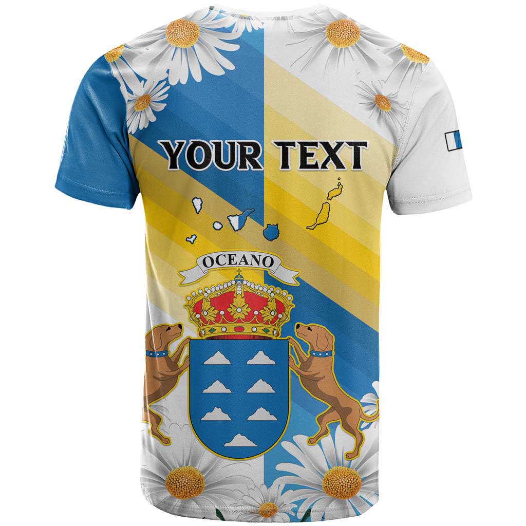 Personalized Canary Islands T shirt Coat Of Arms Argyranthemum Frutescens