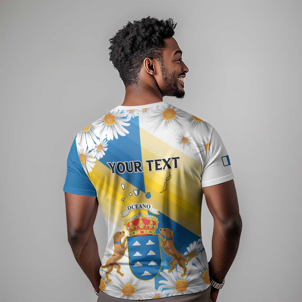 Personalized Canary Islands T shirt Coat Of Arms Argyranthemum Frutescens