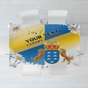 Personalized Canary Islands Tablecloth Coat Of Arms Argyranthemum Frutescens