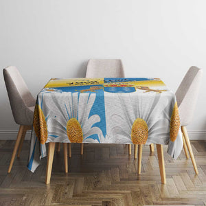 Personalized Canary Islands Tablecloth Coat Of Arms Argyranthemum Frutescens