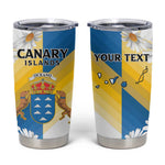Personalized Canary Islands Tumbler Cup Coat Of Arms Argyranthemum Frutescens
