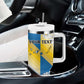 Personalized Canary Islands Tumbler With Handle Coat Of Arms Argyranthemum Frutescens
