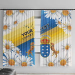 Personalized Canary Islands Window Curtain Coat Of Arms Argyranthemum Frutescens