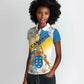 Personalized Canary Islands Women Polo Shirt Coat Of Arms Argyranthemum Frutescens