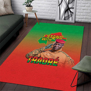Burkina Faso I Stand With Traore Area Rug African Pattern