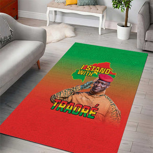 Burkina Faso I Stand With Traore Area Rug African Pattern