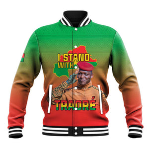 Burkina Faso I Stand With Traore Baseball Jacket African Pattern