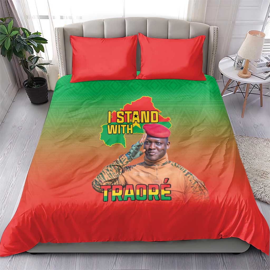 Burkina Faso I Stand With Traore Bedding Set African Pattern