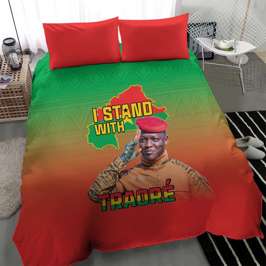 Burkina Faso I Stand With Traore Bedding Set African Pattern