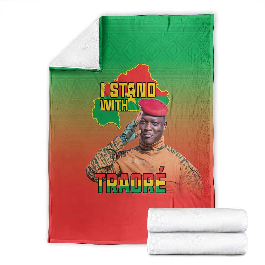 Burkina Faso I Stand With Traore Blanket African Pattern