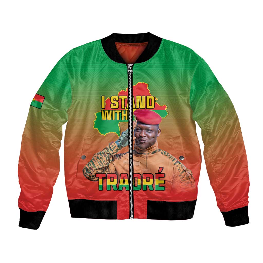Burkina Faso I Stand With Traore Bomber Jacket African Pattern