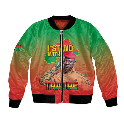 Burkina Faso I Stand With Traore Bomber Jacket African Pattern