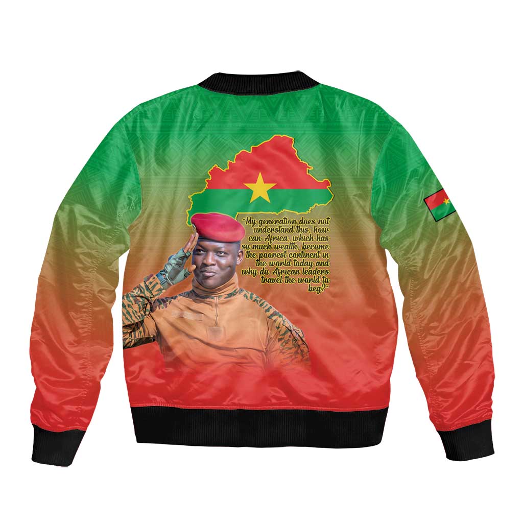 Burkina Faso I Stand With Traore Bomber Jacket African Pattern