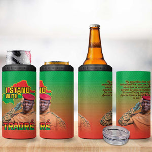 Burkina Faso I Stand With Traore 4 in 1 Can Cooler Tumbler African Pattern