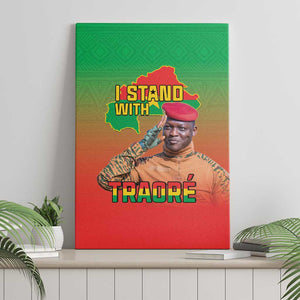 Burkina Faso I Stand With Traore Canvas Wall Art African Pattern