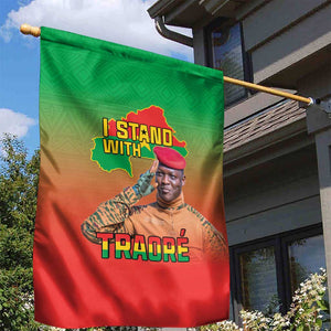 Burkina Faso I Stand With Traore Garden Flag African Pattern