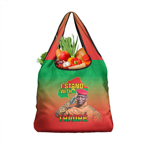 Burkina Faso I Stand With Traore Grocery Bag African Pattern