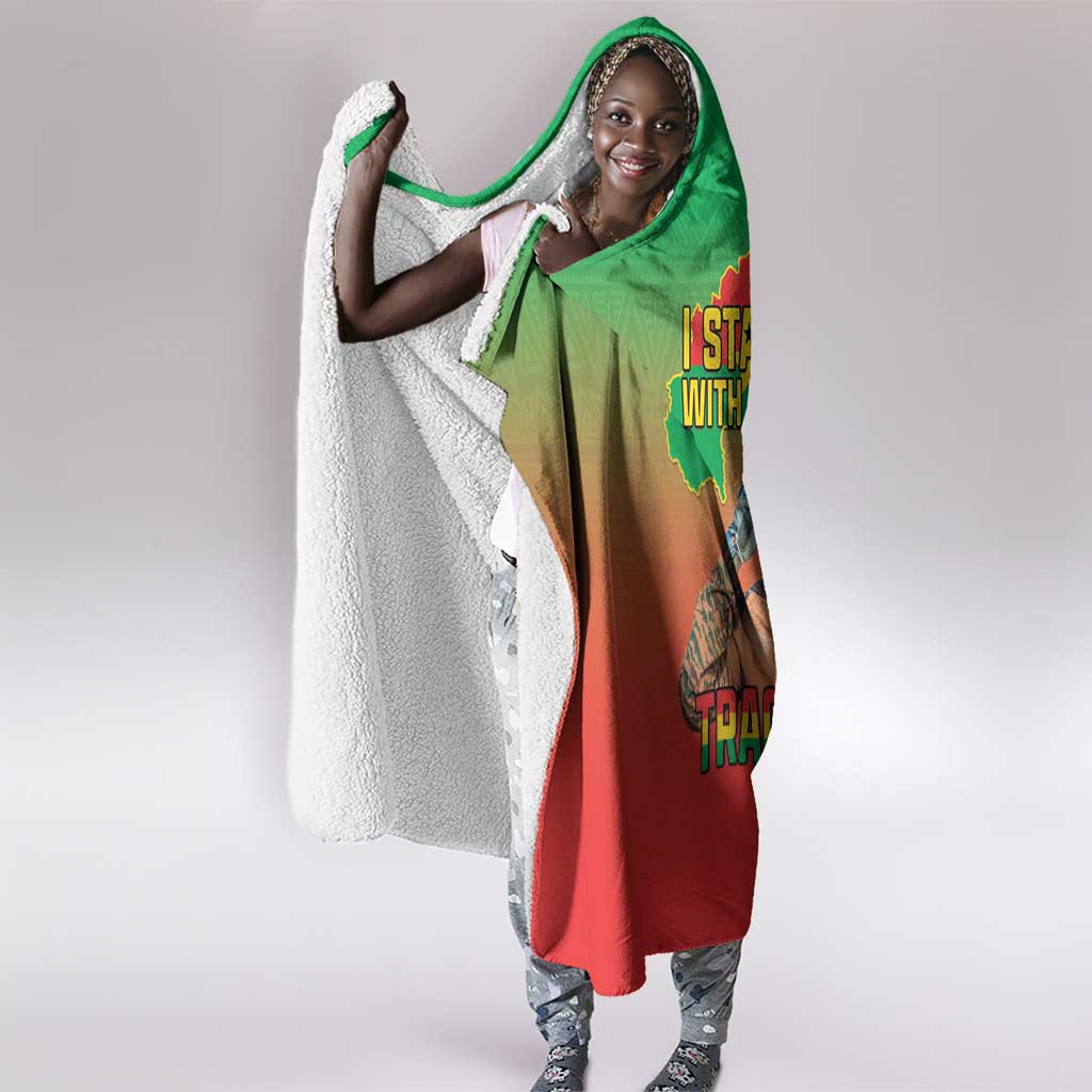 Burkina Faso I Stand With Traore Hooded Blanket African Pattern