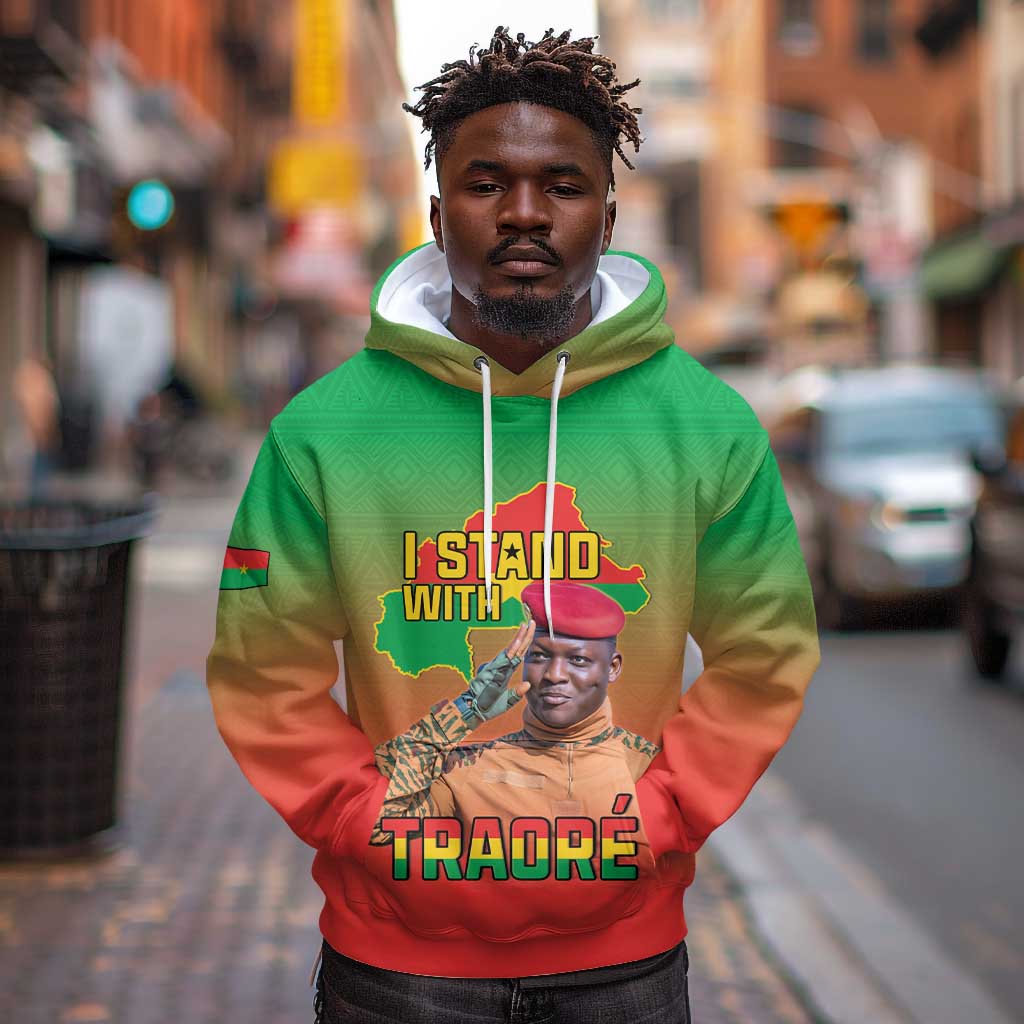 Burkina Faso I Stand With Traore Hoodie African Pattern