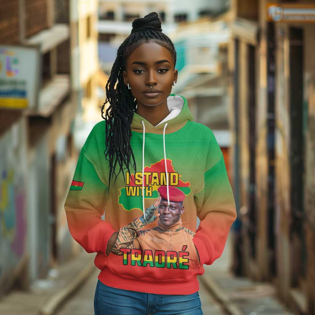 Burkina Faso I Stand With Traore Hoodie African Pattern