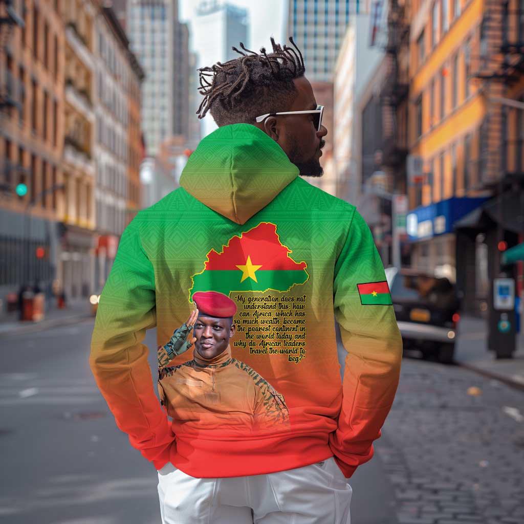 Burkina Faso I Stand With Traore Hoodie African Pattern