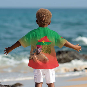 Burkina Faso I Stand With Traore Kid Hawaiian Shirt African Pattern