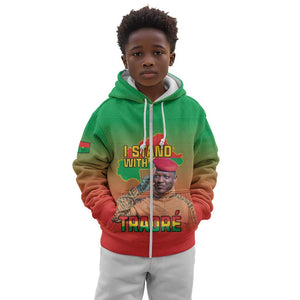 Burkina Faso I Stand With Traore Kid Hoodie African Pattern