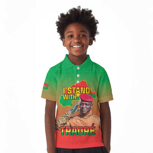 Burkina Faso I Stand With Traore Kid Polo Shirt African Pattern