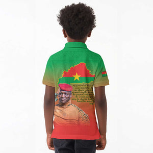 Burkina Faso I Stand With Traore Kid Polo Shirt African Pattern