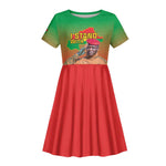 Burkina Faso I Stand With Traore Kid Short Sleeve Dress African Pattern