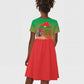 Burkina Faso I Stand With Traore Kid Short Sleeve Dress African Pattern