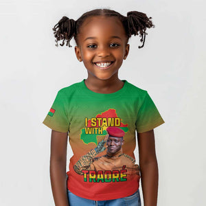 Burkina Faso I Stand With Traore Kid T shirt African Pattern
