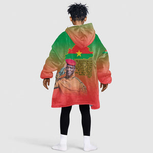 Burkina Faso I Stand With Traore Kid Wearable Blanket Hoodie African Pattern