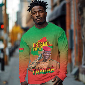 Burkina Faso I Stand With Traore Long Sleeve Shirt African Pattern