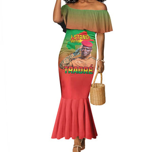 Burkina Faso I Stand With Traore Mermaid Dress African Pattern