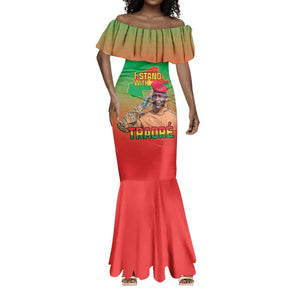 Burkina Faso I Stand With Traore Mermaid Dress African Pattern