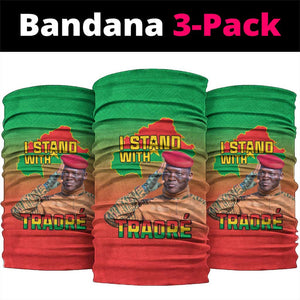 Burkina Faso I Stand Traore Neck Gaiter African Pattern LT15