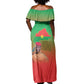Burkina Faso I Stand With Traore Off Shoulder Maxi Dress African Pattern