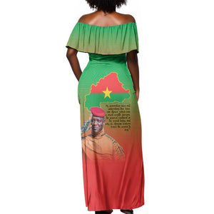 Burkina Faso I Stand With Traore Off Shoulder Maxi Dress African Pattern
