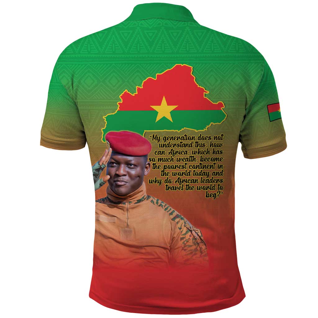 Burkina Faso I Stand With Traore Polo Shirt African Pattern