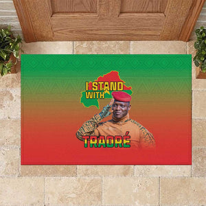 Burkina Faso I Stand With Traore Rubber Doormat African Pattern