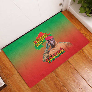 Burkina Faso I Stand With Traore Rubber Doormat African Pattern