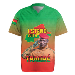 Burkina Faso I Stand With Traore Rugby Jersey African Pattern