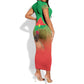 Burkina Faso I Stand With Traore Short Sleeve Bodycon Dress African Pattern