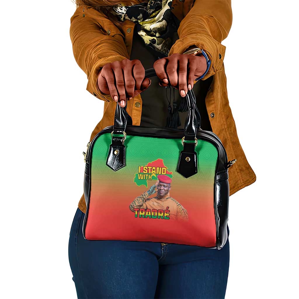 Burkina Faso I Stand With Traore Shoulder Handbag African Pattern