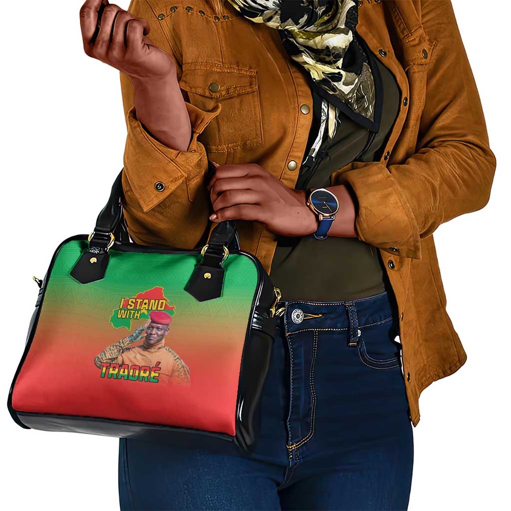 Burkina Faso I Stand With Traore Shoulder Handbag African Pattern